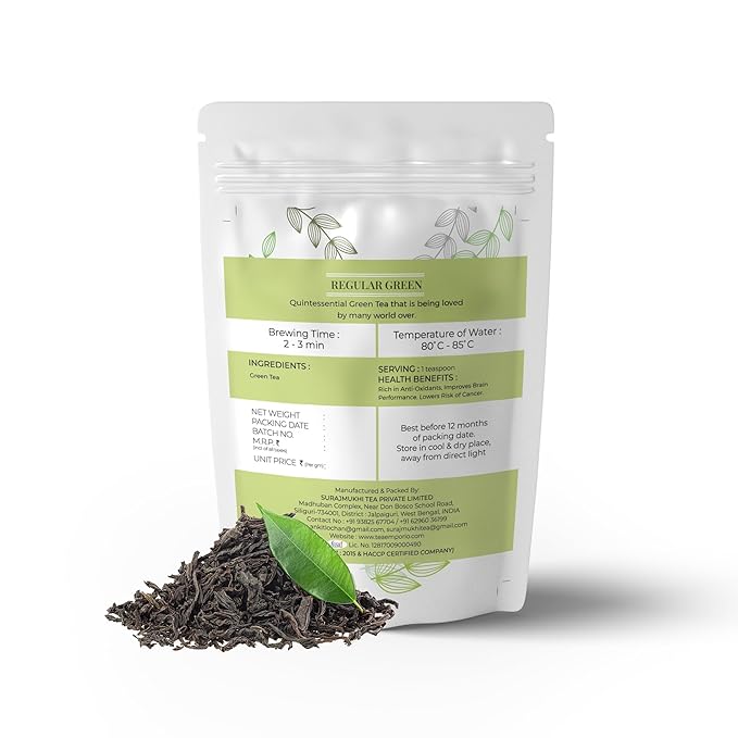 Regular Green Tea - Physical Form: Dried