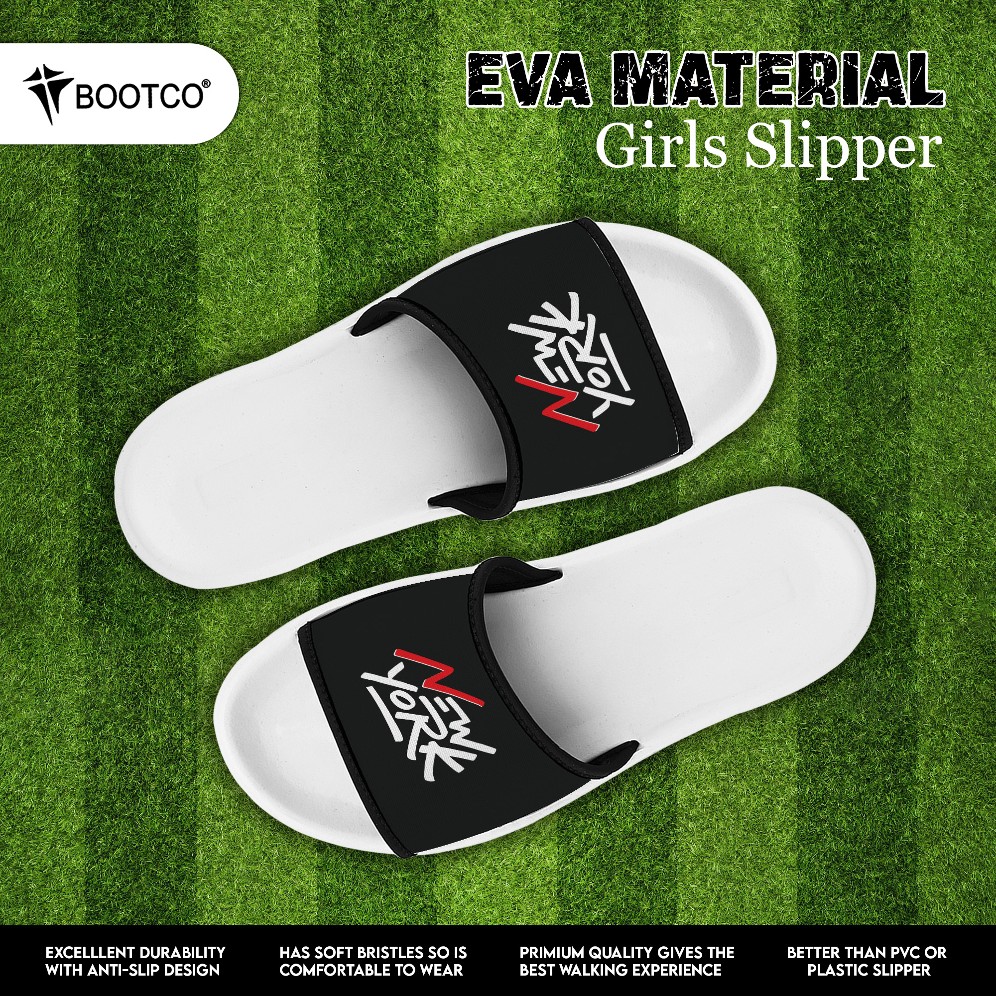 Flat Slippers for Women Girls Home Slippers Eva Sole, Slide Slippers for Girls, Waterproof and Light Weight Flip-Flops
