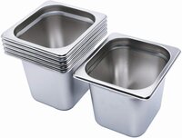 Stainless Steel 1/7 Gn Pan - 176mm X 125mm | Durable, Corrosion Resistant, Easy To Clean, Space-saving, Ideal For Cooking And Serving