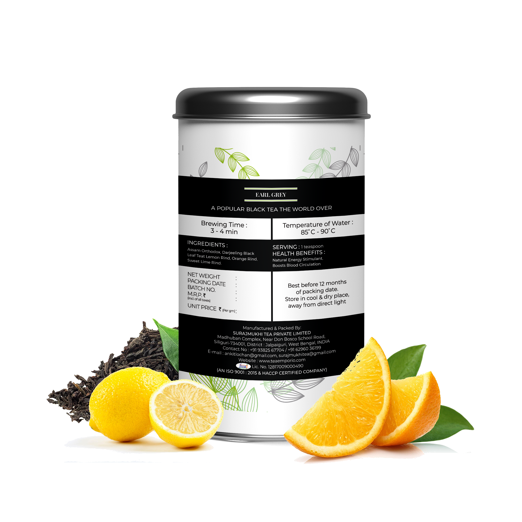 Earl Grey Tea - Color: Black
