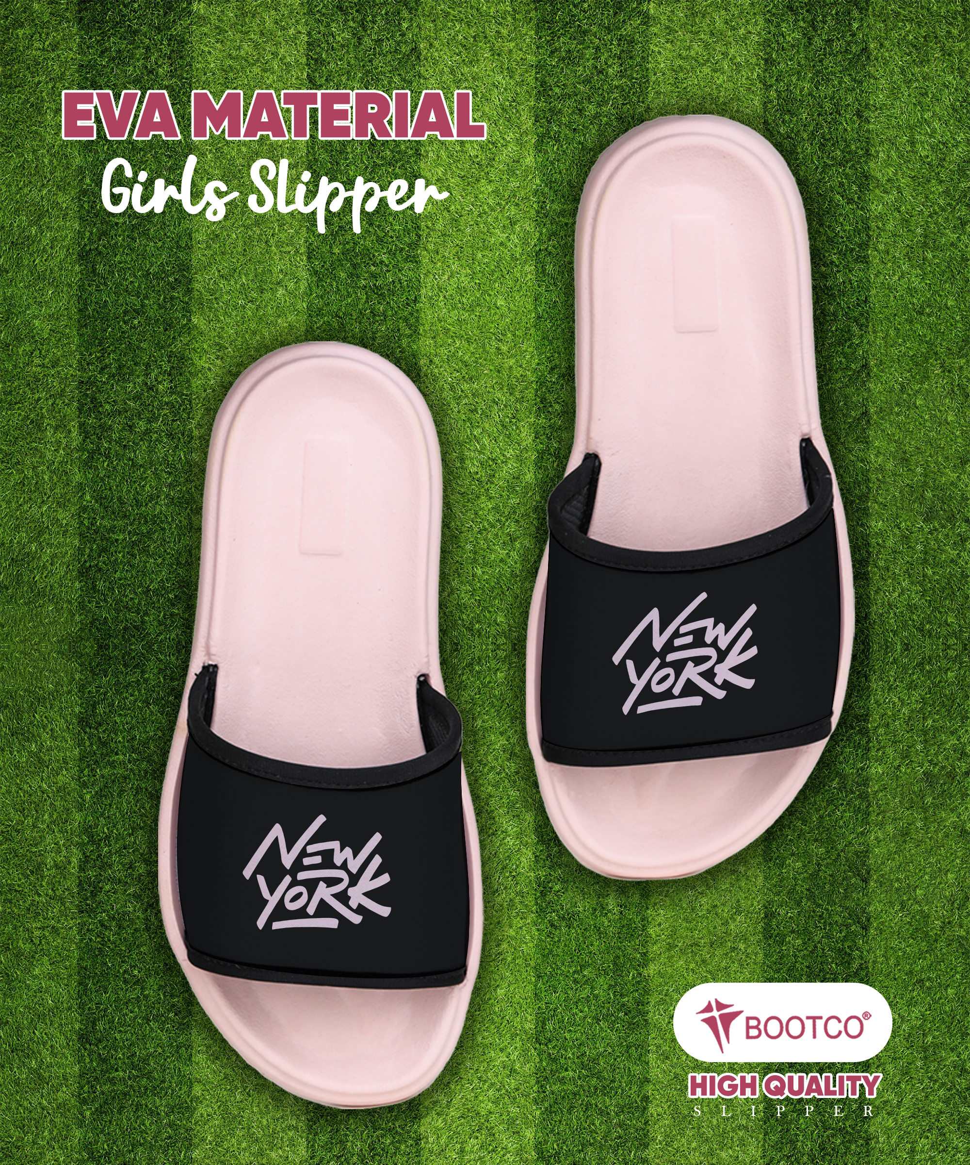 Flat Slippers for Women Girls Home Slippers Eva Sole, Slide Slippers for Girls, Waterproof and Light Weight Flip Flops