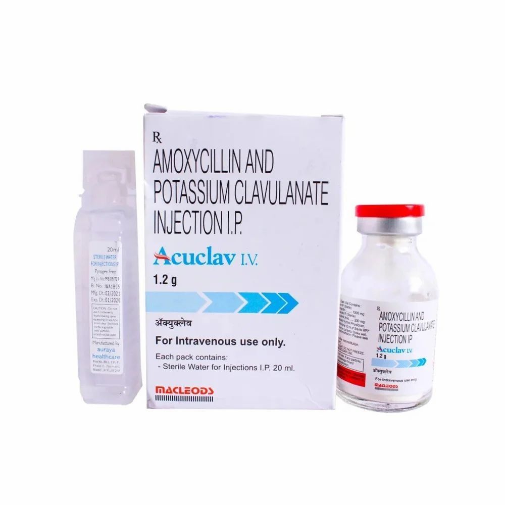 Amoxicillin Potassium Clavulanate Injection, 1.2 gm