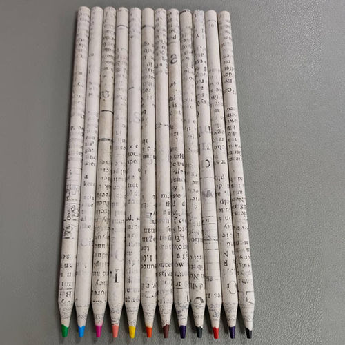 Eco Friendly Paper Color Pencil - Color: White