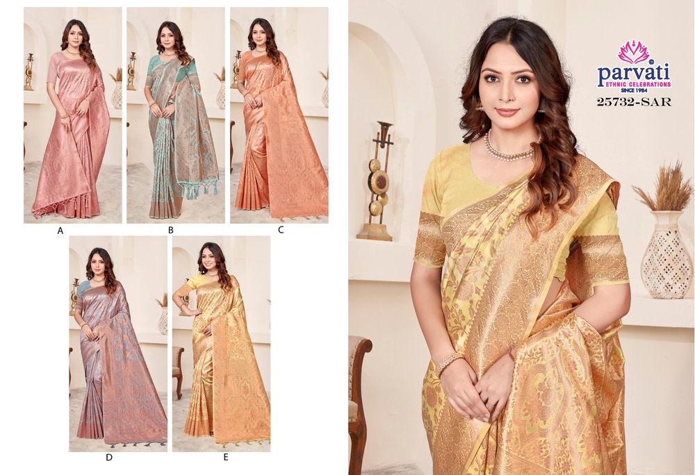 Parvati Multicolor Rapier Silk Saree -25732