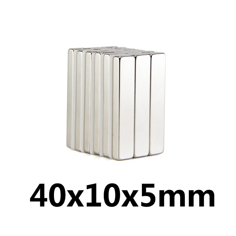 40 x 10 x 5mm Neodymium Block Magnets