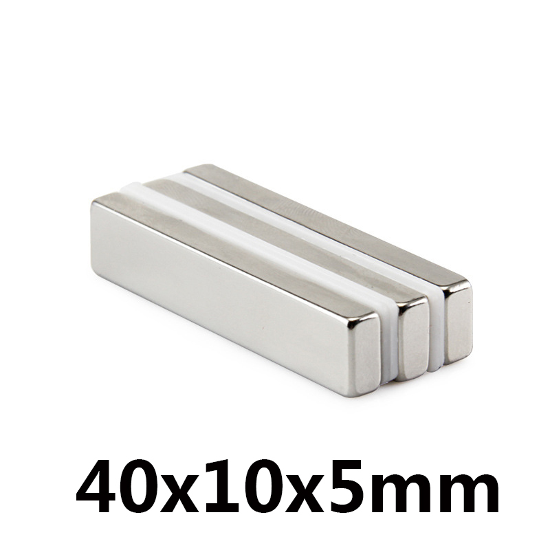 40 x 10 x 5mm Neodymium Block Magnets
