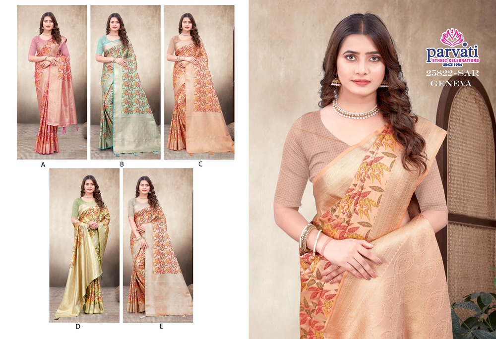 Parvati Multicolor Rapier Silk Saree -25822