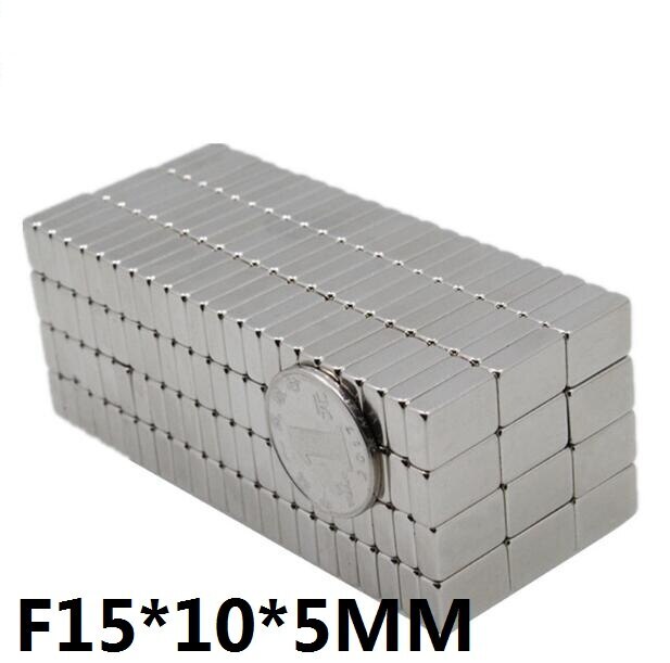 15 x 10 x 5mm Neodymium Block Magnets