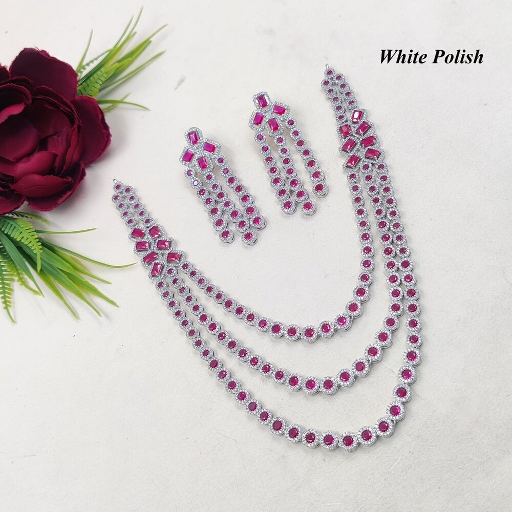 Radiant & Sparkle American Diamond Necklace - Gender: Women