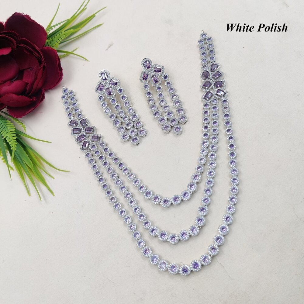 Radiant & Sparkle American Diamond Necklace - Gender: Women