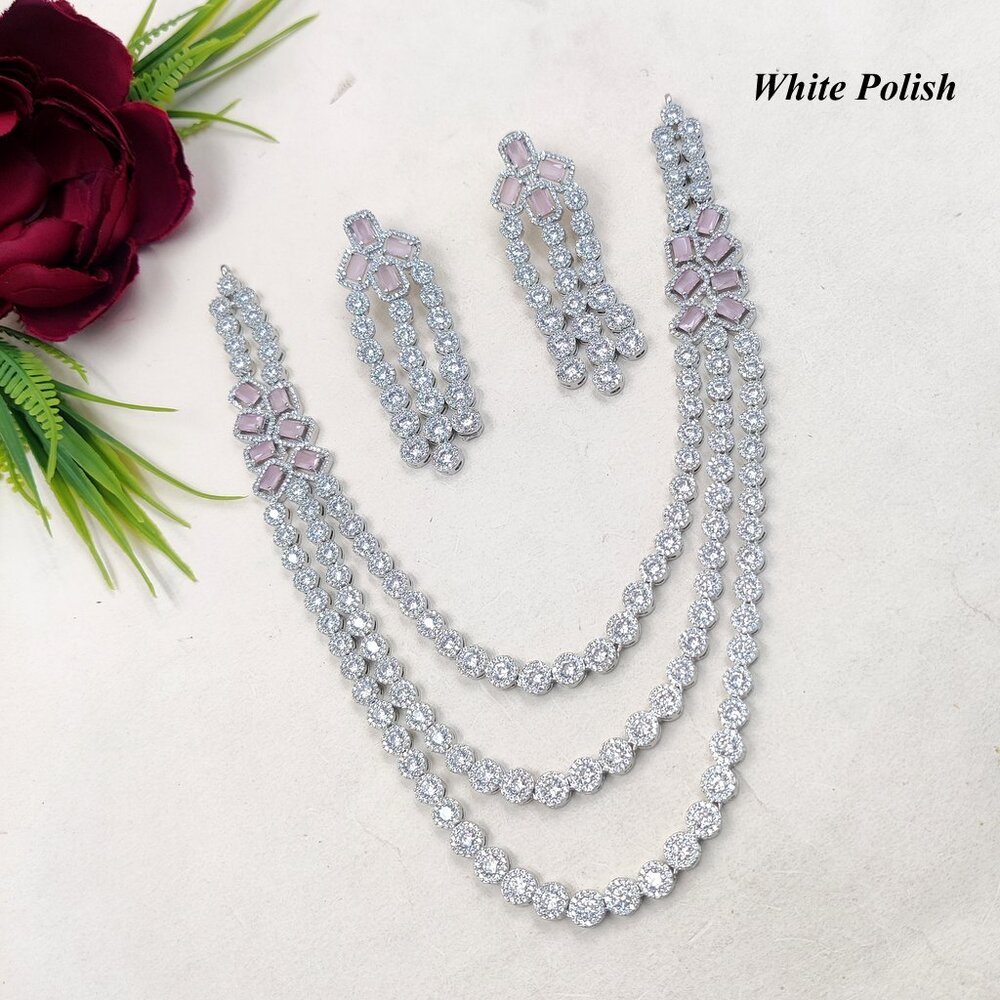 Radiant & Sparkle American Diamond Necklace - Gender: Women