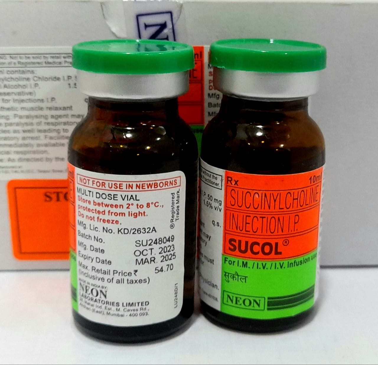 Succinyl Choline Chloride (sucol Injection)