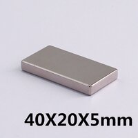 40 x 20 x 5mm Neodymium Block Magnets