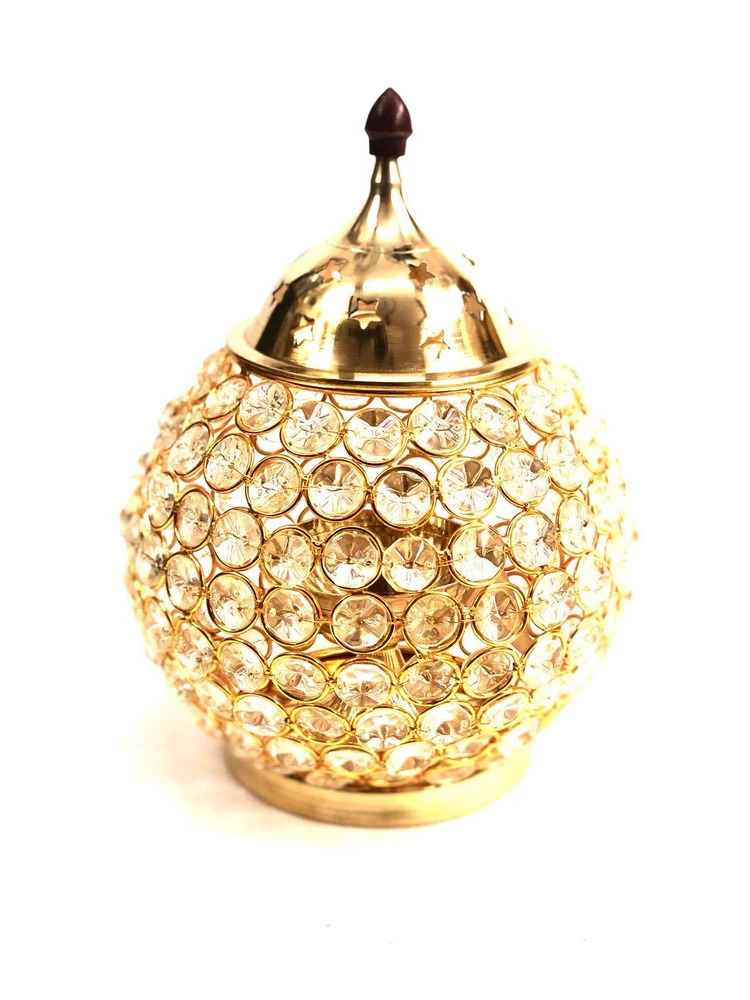 Crystal Matki Style Diya To Lighten Your Space Brass Decor Tamrapatra