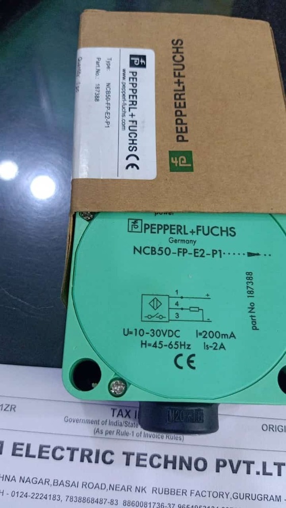 Pepperl Fuchs Inductive Proximity Sensor,Ncb50-Fp-E2-P1,Ncb50-Fp-E2-C-P3-V1 - Ip Rating: Ip65-Ip67