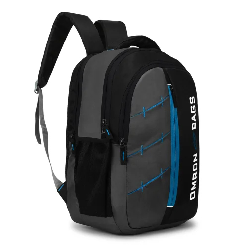 Printed Laptop Backpack - Color: Black