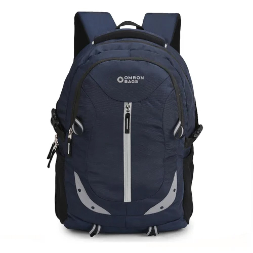 Polyester Laptop Backpack - 32 Ltr Capacity, Customizable Blue Color, Durable Material, Zipper Closure, Plain Design for Casual & Professional Use