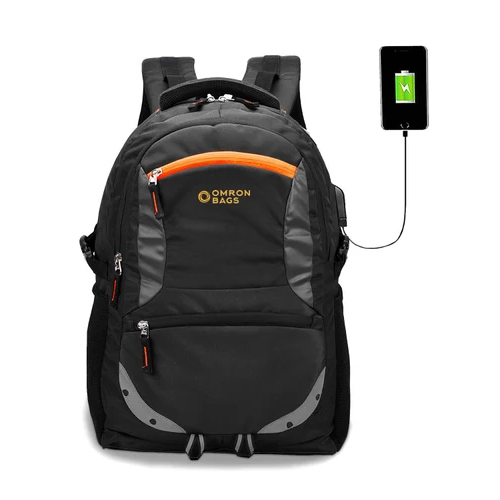 Black Travel Backpack - Capacity: 15 Ltr