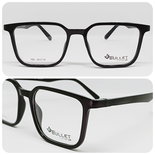 BE 100 50-18 काले बुलेट चश्मे के फ्रेम
