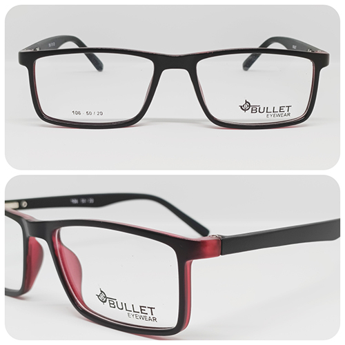 Be 106 50-20 Bullet Eyewear Frames - Frame Color: Red