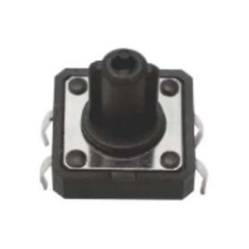 12x12x12 मिमी 4पिन काला टेक्टाइल स्विच