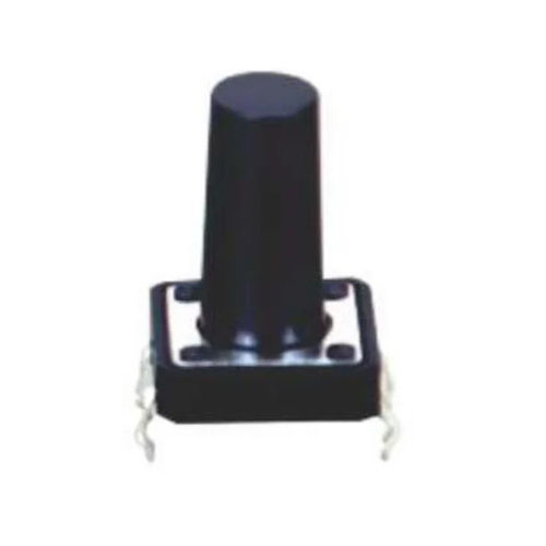 12X12X21Mm 4Pin Black Tactile Switch - Material: Plastic