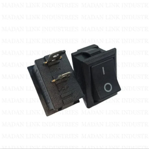 Mini Black 2 Pin Long Leg On-Off Switch - Material: Metal