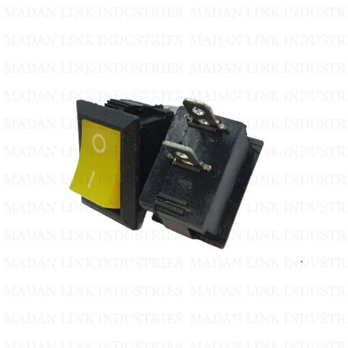 Rs12 Yellow 2 Pin On-Off Switch - Material: Plastic