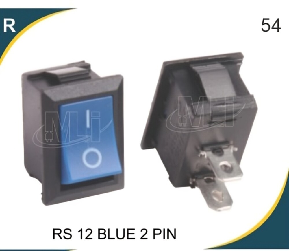 Rocker Switch Blue 2 Pin On Off