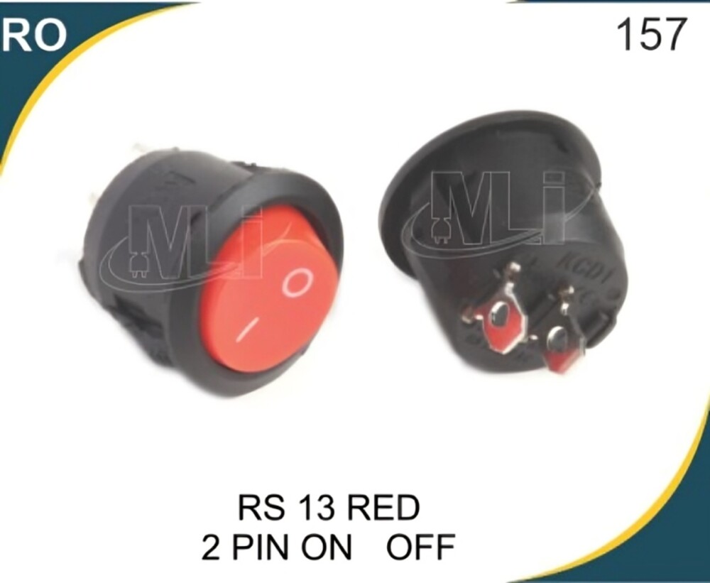 ROCKER RED 2 PIN ON-OFF