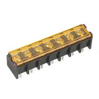9.5mm Pitch 7 Pin Barrier Terminal Connector - Brass, 9.5mm Outer Diameter, Black Color, Pvc Jacket | Accommodates Up To 100 Conductors, Reliable Battery Connection