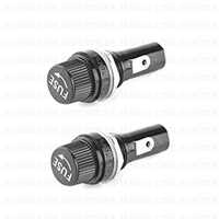 6mmx30mm Glass Tube Fuse Holder Panel - Color: Black