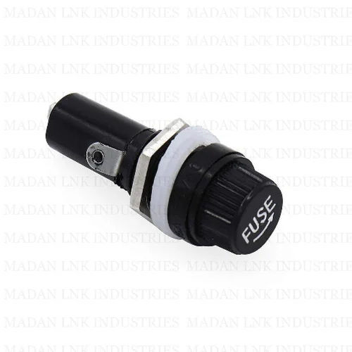 5Mmx20Mm Glass Tube Fuse Holder Panel - Color: Black