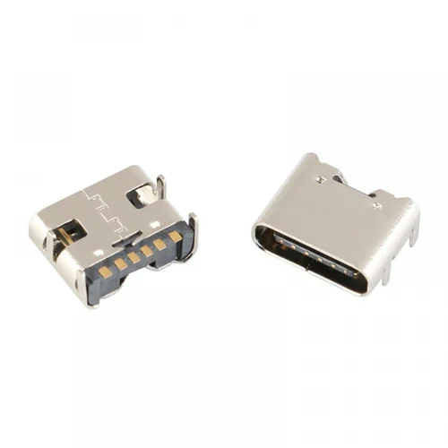Type C6 Pin Usb Socket Connectors