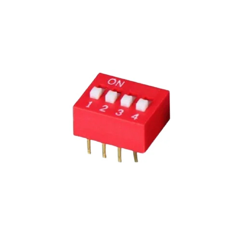 4 Way Dip Switches - Color: Red