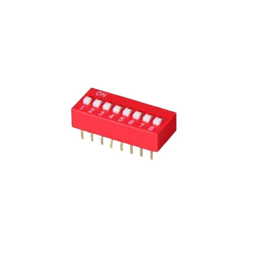 8 Way Dip Switch - Color: Red