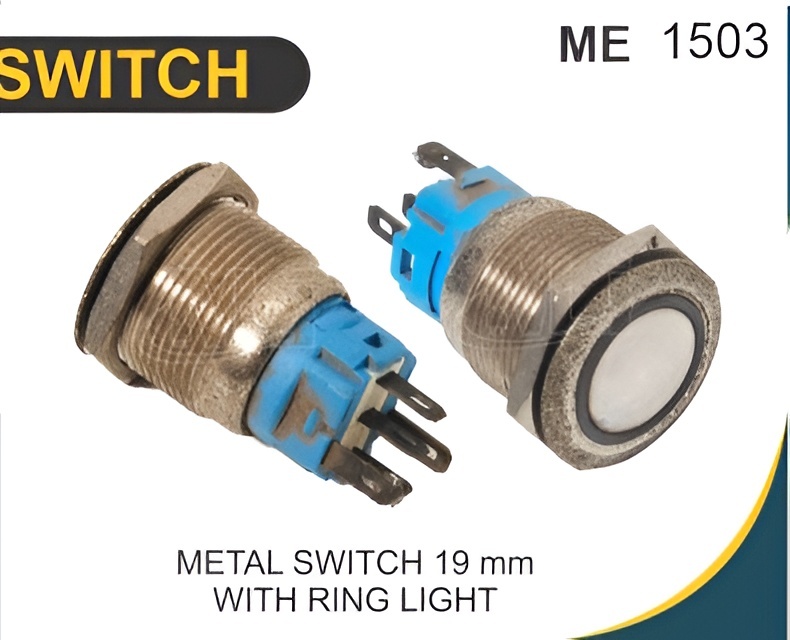 19mm WITH RING LIGHT METAL PUSH BUTTON SWITCH