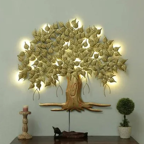 Decorative Tree Wall Decor - Color: Golden