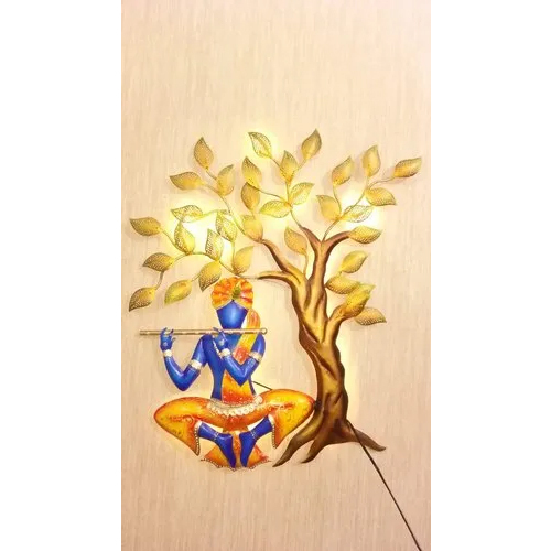 Krishna Led Wall Decor - Color: Golden