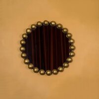 Metal Frame Round Wall Mirror - 24 Inches Diameter, High-quality Iron Frame With Polished Finish For Elegant Home Decor