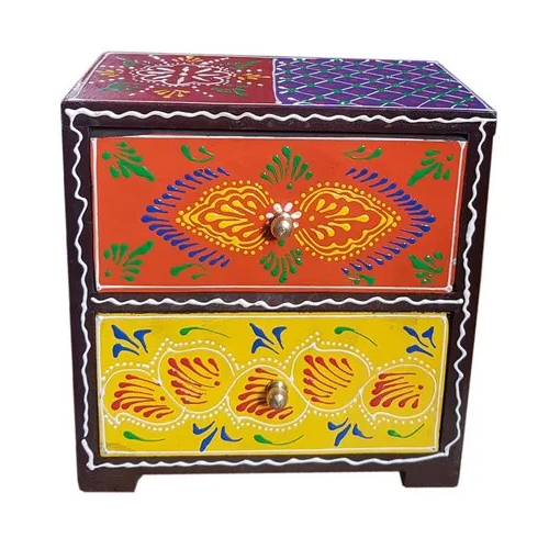 Decorative Wooden Drawer Box - Color: Multicolour