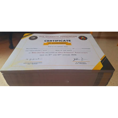 Certificate Printing Services