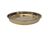 Shop Pure Brass Plate/thali For Puja/bhog - Color: Golden