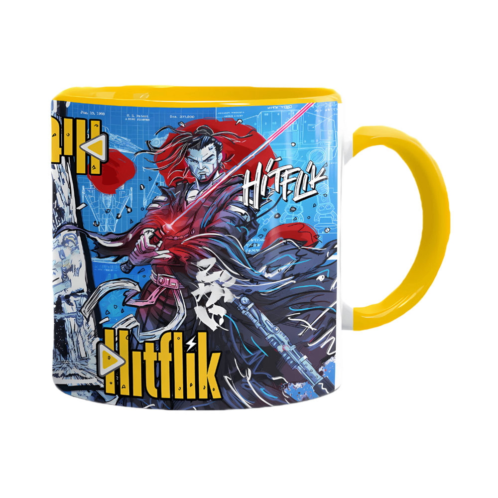 Personalized Ceramic Mug - 11oz Capacity, Three-tone Yellow Design | Customizable Glossy Finish For Logos And Artwork, Perfect For Gifting And Promotional Events