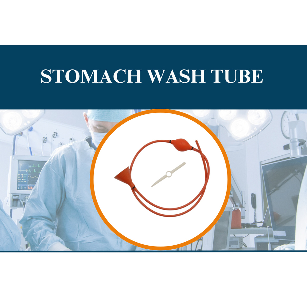 Stomach Wash Tube - Flexible PVC, Various Diameters, Red | Medical Grade, Sterilized, For Hospital and Clinic Gastric Lavage