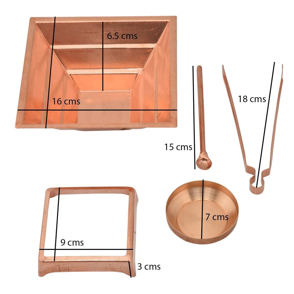 Brass hawan Kund Yagya Kund Agnihotra Brass Kit