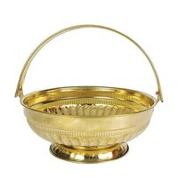 Brass Flower Basket - Elegant Design, Durable Material | Ideal For Home Decor, Outdoor Settings