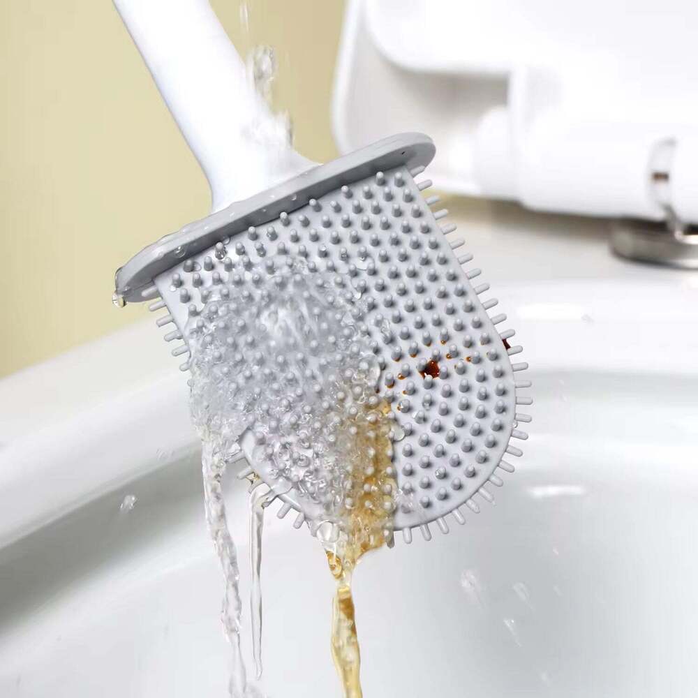 Portable Silicone Toilet Brush with Holders