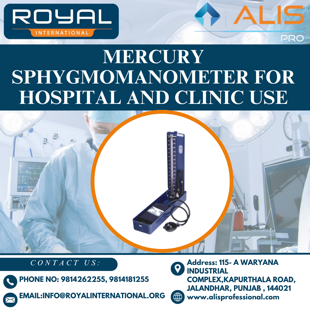 Mercury Sphygmomanometer For Hospital And Clinic Use - Color: Blue