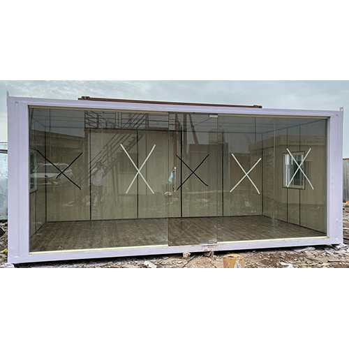 Gi Pre Fabricated Portable Glass Cabin - Color: White